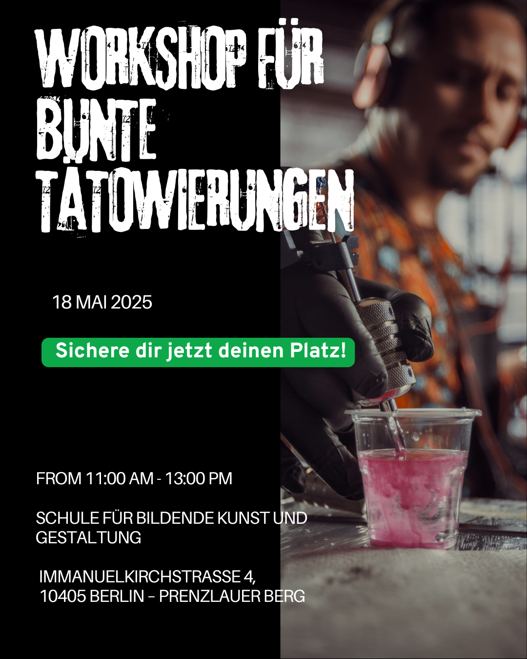 Farbige Tattoos: Dein Einstieg oder nächster Schritt – im Workshop am 18. Mai in Berlin!