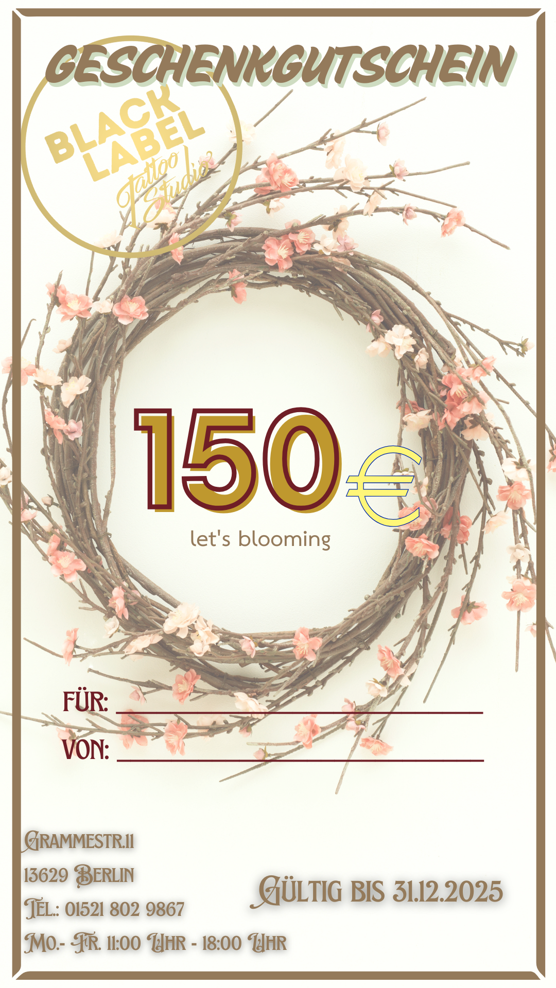 Gutscheine als Frühlingsgeschenk